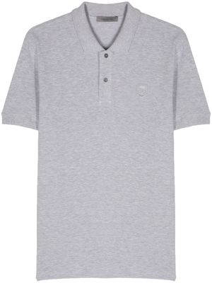 Corneliani logo-patch polo shirt - Grey