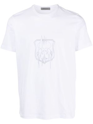 Corneliani logo-print crew-neck T-shirt - White