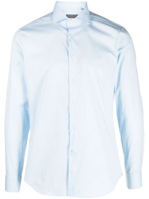 Corneliani long-sleeve buttoned cotton shirt - Blue