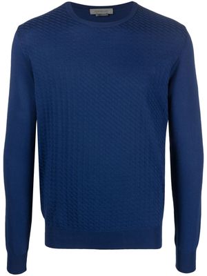 Corneliani long-sleeve cotton jumper - Blue