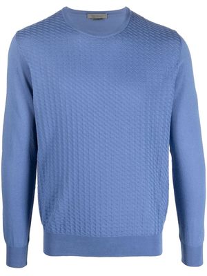Corneliani long-sleeved cotton sweatshirt - Blue