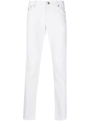 Corneliani low-rise skinny trousers - White
