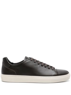 Corneliani low-top smooth leather sneakers - Brown