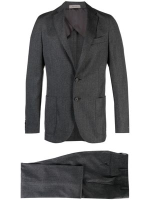 Corneliani mélange-effect single-breasted wool suit - Grey