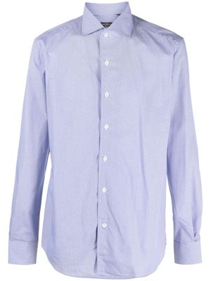 Corneliani micro-dot cotton shirt - Blue