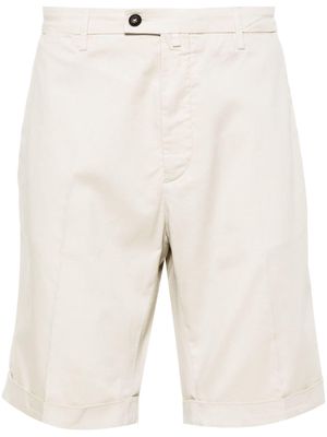 Corneliani mid-rise lyocell blend chino shorts - Neutrals