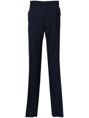 Corneliani mid-rise tailored wool trousers - Blue