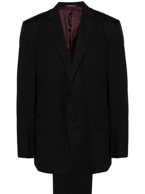 Corneliani mini-check single-breasted suit - Black