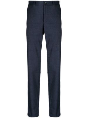 Corneliani overcheck American tailored trousers - Blue