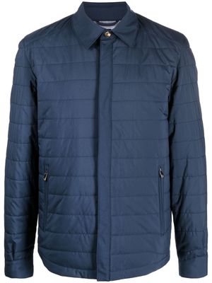 Corneliani padded shirt jacket - Blue