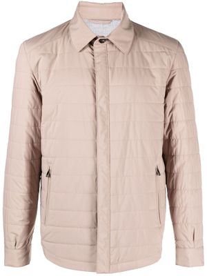 Corneliani padded shirt jacket - Brown