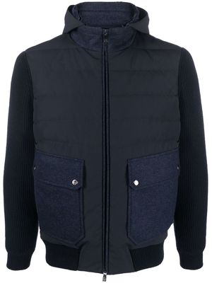 Corneliani padded zipped-up jacket - Blue