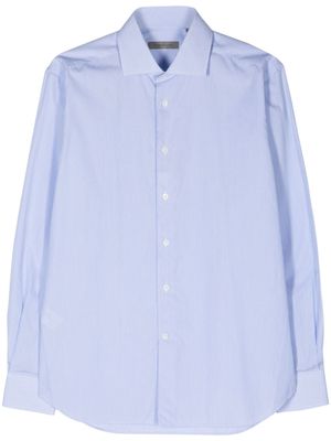 Corneliani pinstriped cotton shirt - Blue