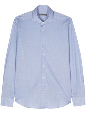 Corneliani piqué-weave shirt - Blue