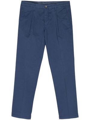 Corneliani pleat-detail straight-leg chinos - Blue