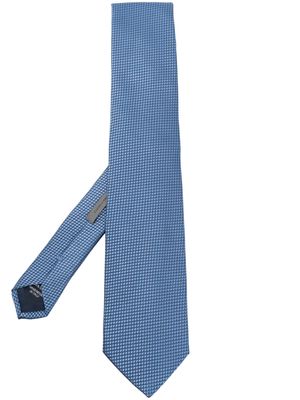 Corneliani pointed-tip silk tie - Blue