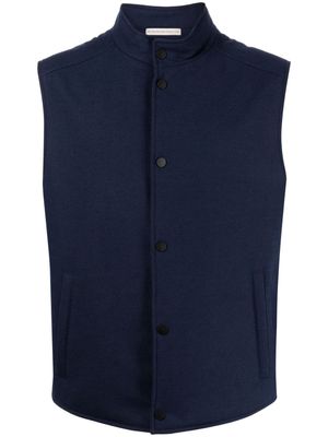 Corneliani press-stud single-breasted vest - Blue