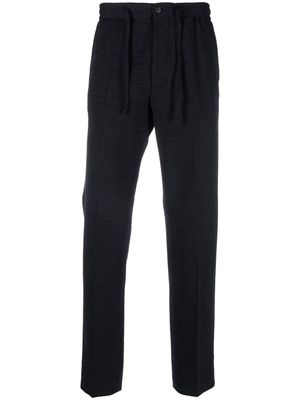 Corneliani pressed-crease knitted straight trousers - Blue
