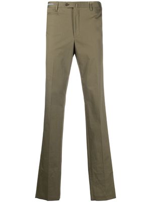 Corneliani pressed-crease tailored trousers - Green