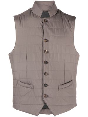 Corneliani quilted button-up gilet - Grey