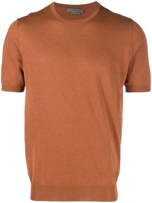 Corneliani round-neck short-sleeve T-shirt - Brown