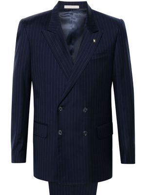 Corneliani S130s pinstripe double-breasted suit - Blue