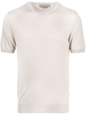 Corneliani short-sleeve silk T-shirt - Neutrals