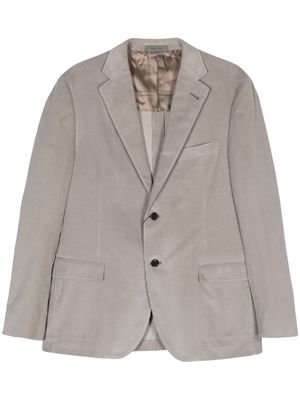 Corneliani single-breasted corduroy blazer - Grey