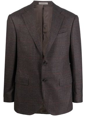 CORNELIANI single-breasted fitted blazer - Brown