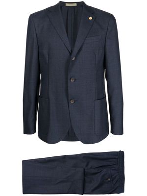 Corneliani single-breasted slim-cut suit - Blue