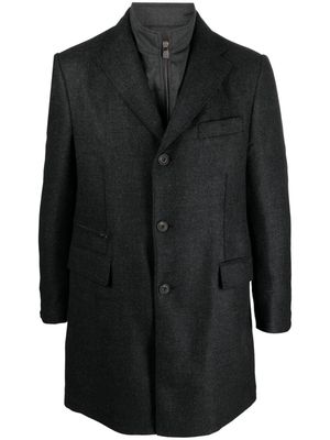Corneliani single-breasted virgin wool-blend coat - Grey