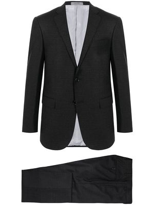 Corneliani single-breasted virgin wool- blend suit - Grey