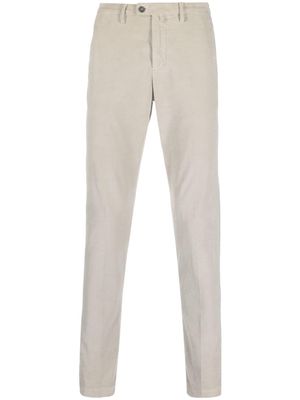 Corneliani slim-cut corduroy trousers - Neutrals
