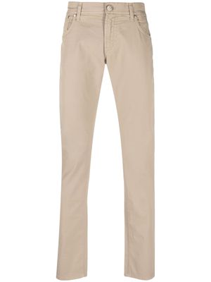 Corneliani slim-fit straight-leg trousers - Neutrals