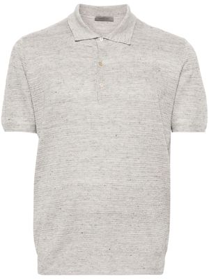 Corneliani speckle-knit polo shirt - Grey