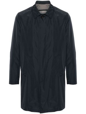 Corneliani spread-collar buttoned raincoat - Blue