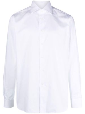 Corneliani spread collar cotton shirt - White