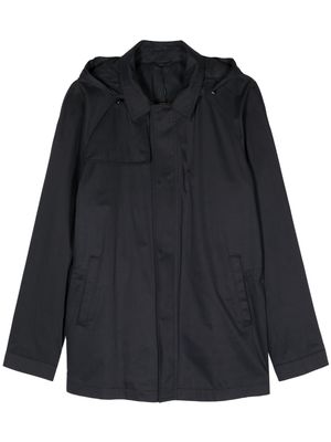 Corneliani spread-collar hooded jacket - Blue