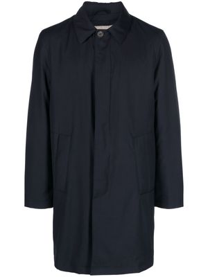 Corneliani spread-collar padded raincoat - Blue