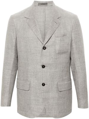 Corneliani stand-up collar single-breasted blazer - Grey