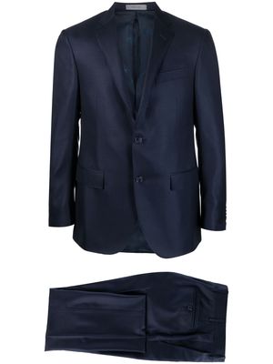Corneliani tonal print single-breasted suit - Blue