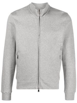 Corneliani zip-up cotton sweatshirt - Grey