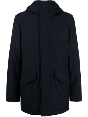 Corneliani zip-up hooded parka coat - Blue