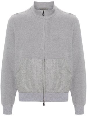 Corneliani zip-up knitted cardigan - Grey