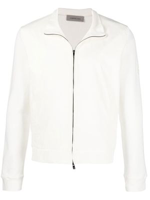 Corneliani zipped-up fastening jacket - White