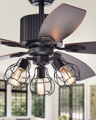 Cornelius Forged Black 52" Lighted Ceiling Fan