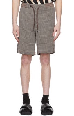 Cornerstone Brown Wool Shorts
