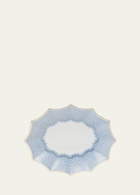 Cornflower Lace Large Flat Serving Tray