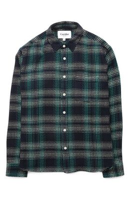 Corridor Acid Plaid Button-Up Shirt Jacket in Step Lightly Navy
