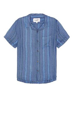 Corridor Acid Plaid Trance Shirt in Blue